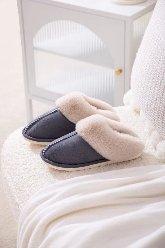 Cozy Faux Shearling Slippers