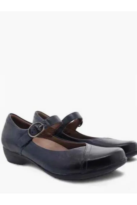 Dansko Fawna Navy Burnished Calf