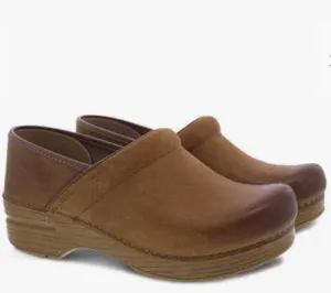 Dansko-Professsional Tan Burnished Suede Clog