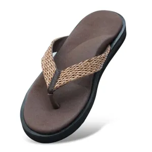 DIA ONE Orthopedic Sandal RUBBER Sole MCP Insole Pain Relief Diabetic Footwear for Women (Dia_96_BR Size 7-26 cm)