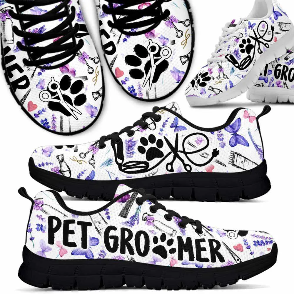 Dog Groomer Sneaker, Dog Groomer Pet Groomer Lavender Tools Sneakers Shoes, Best Running Shoes, Unique Gifts For Dog Lovers