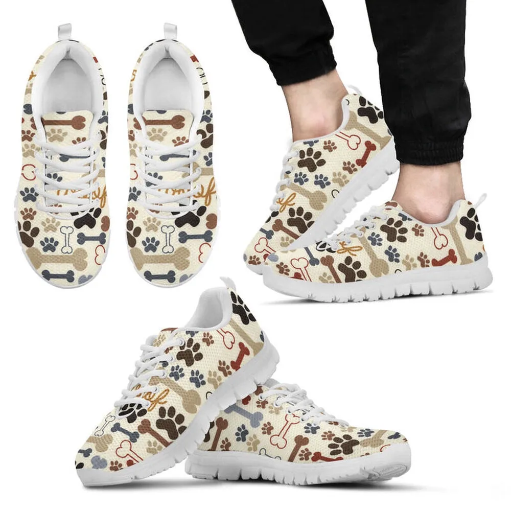 Dog Sneaker, Dog Pattern Sneaker Shoes, Dog Shoes