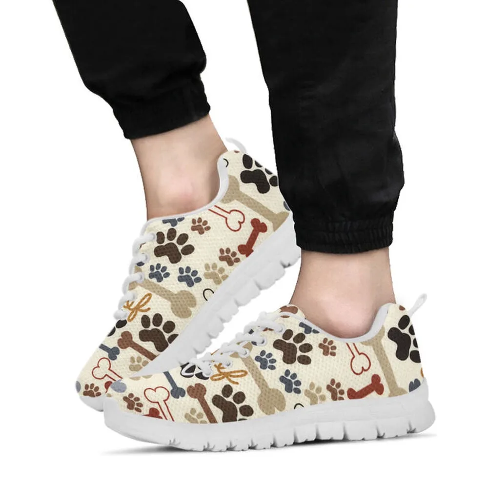 Dog Sneaker, Dog Pattern Sneaker Shoes, Dog Shoes