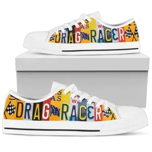 Drag Racer Black Low Top Shoes Women