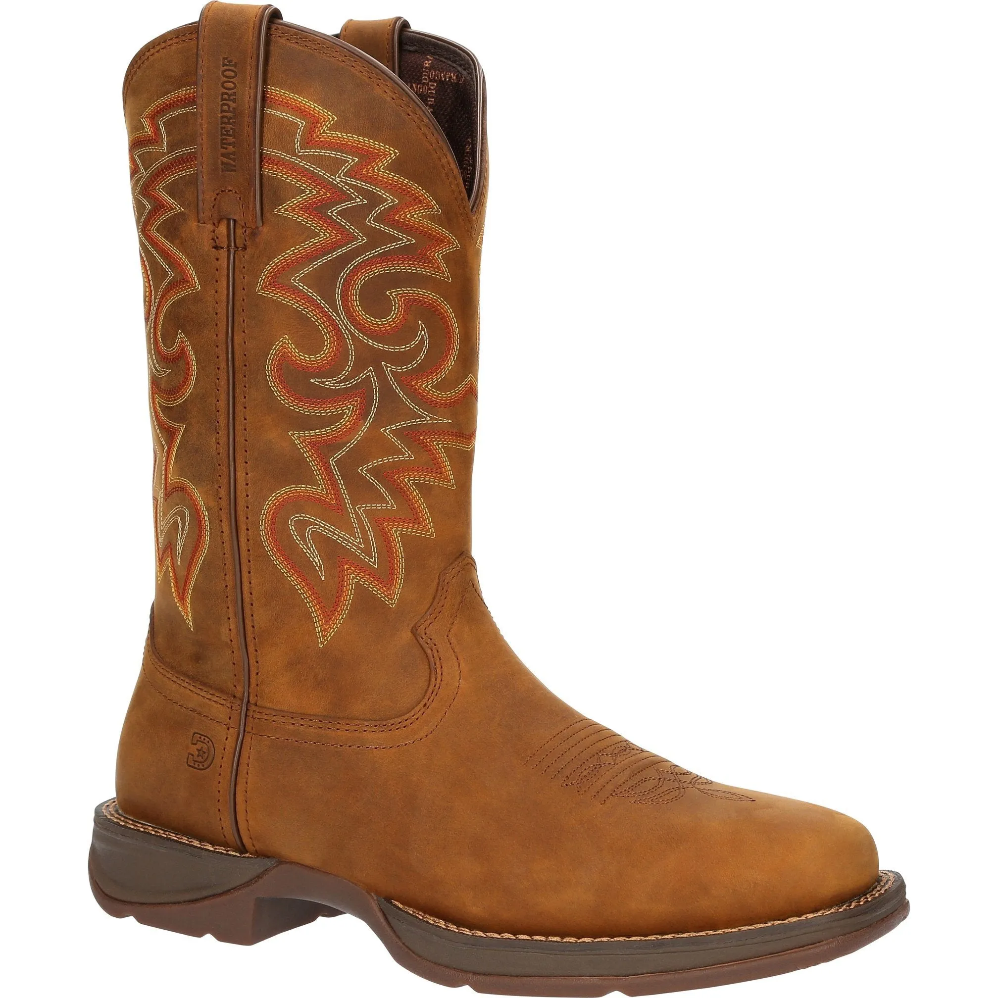 Durango Men's Rebel™ 12" Square Toe WP Western Boot - Russet - DDB0361