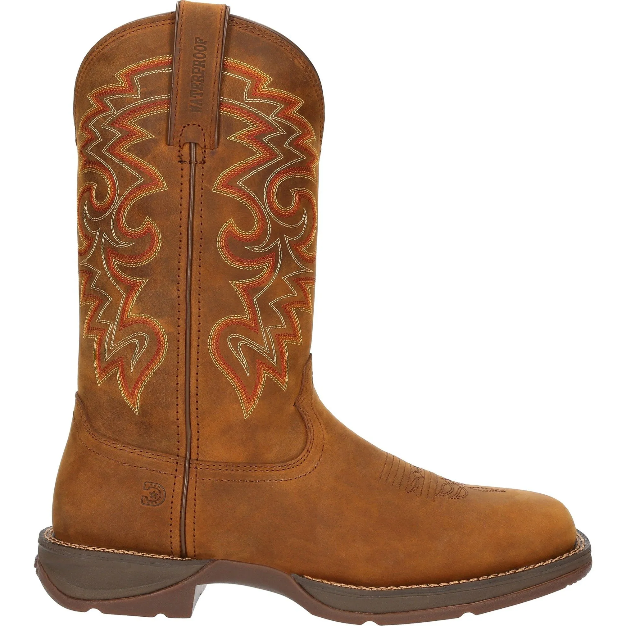 Durango Men's Rebel™ 12" Square Toe WP Western Boot - Russet - DDB0361