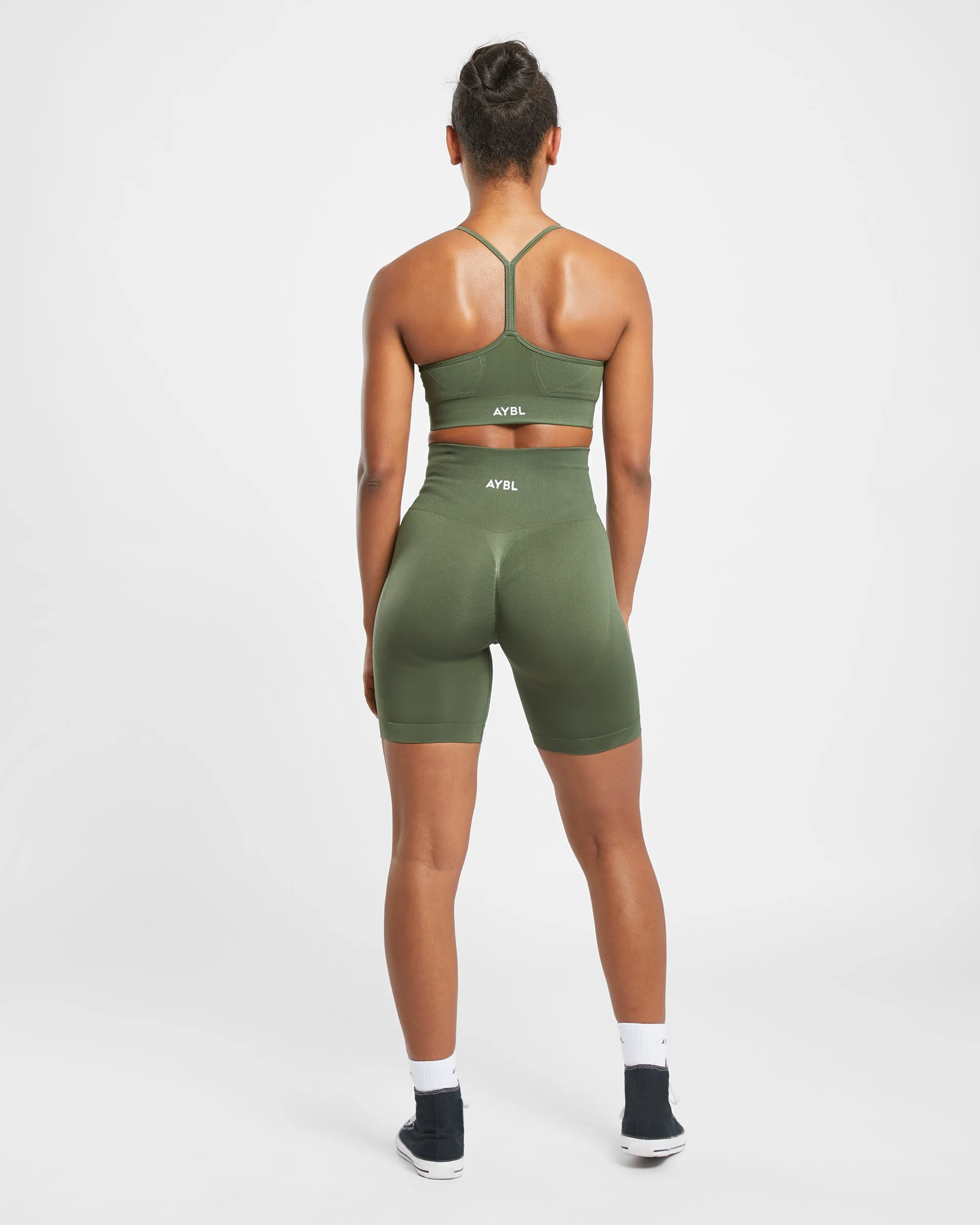 Empower Seamless Cycling Shorts - Khaki Green