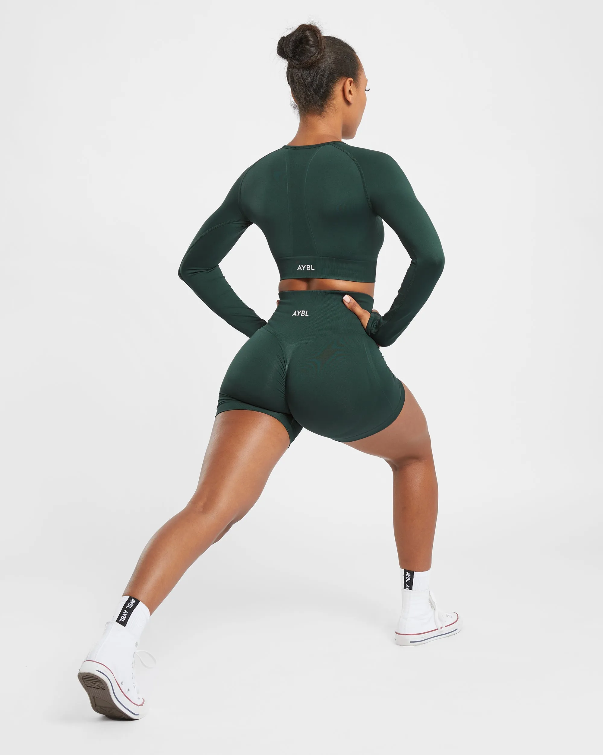 Empower Seamless Shorts - Dark Green