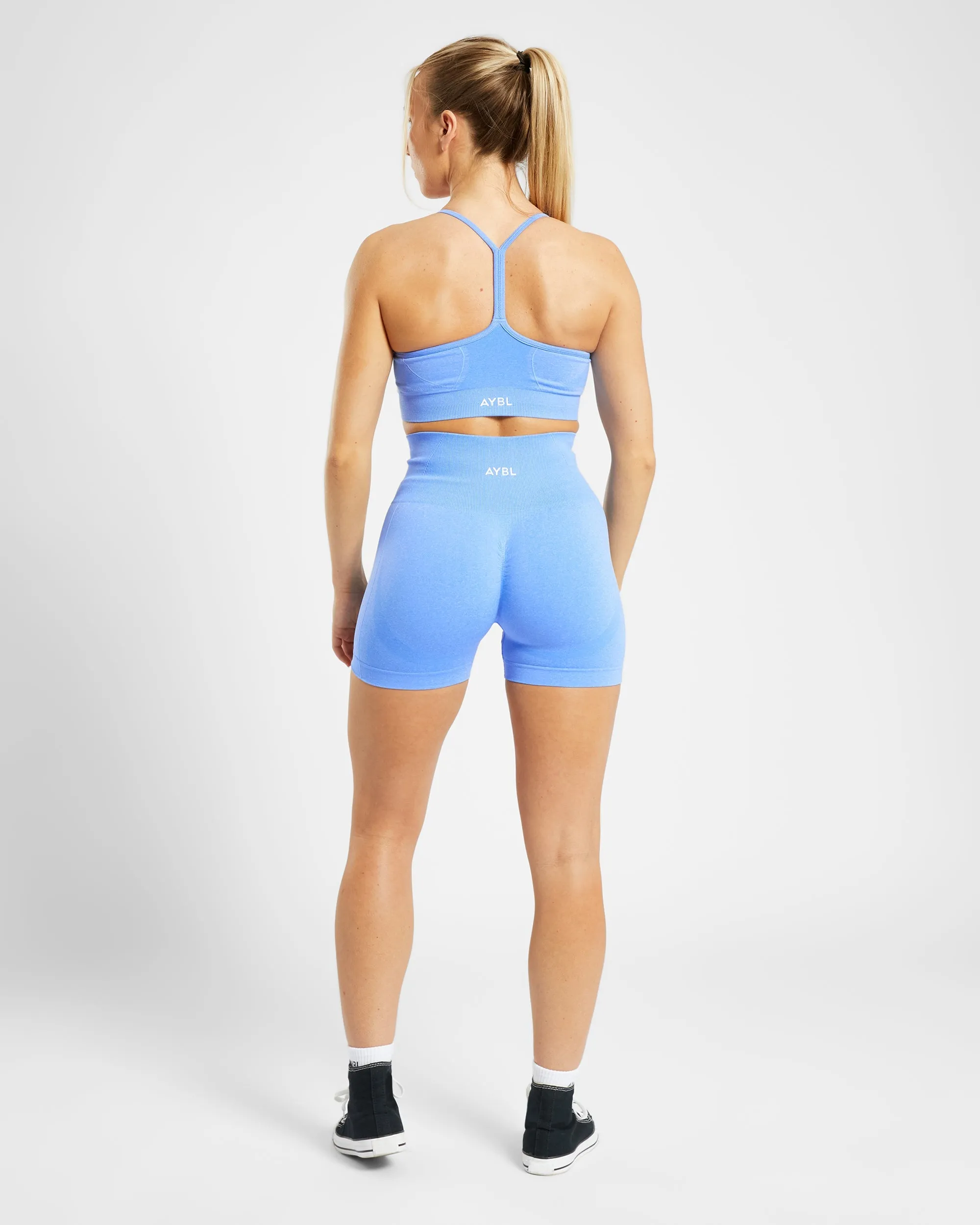 Empower Seamless Shorts - Spring Blue Marl