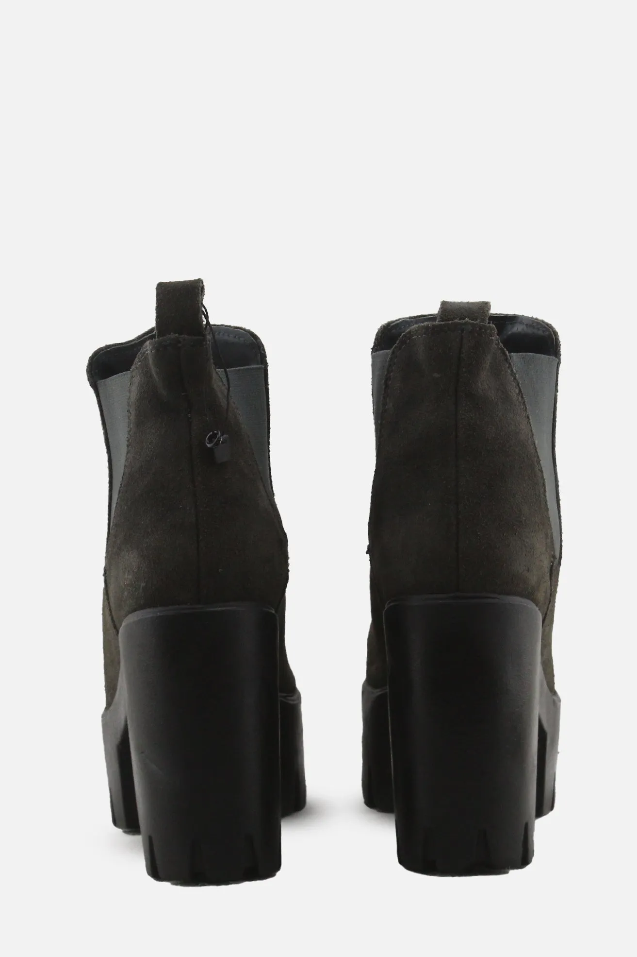 European Brand Stretchable Platform Boots | Suede