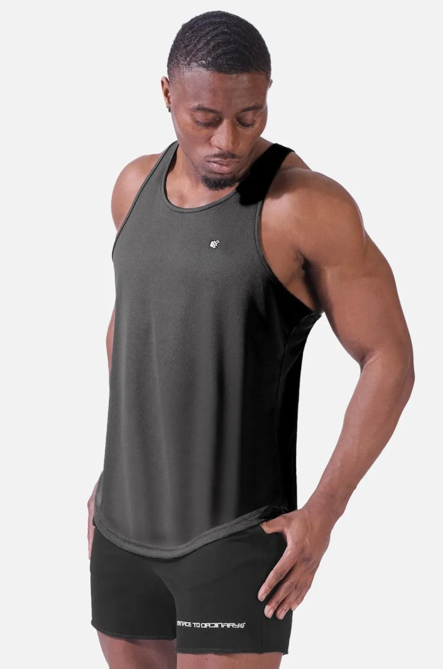 Fast-Dry Bodybuilding Workout Stringer - Charcoal