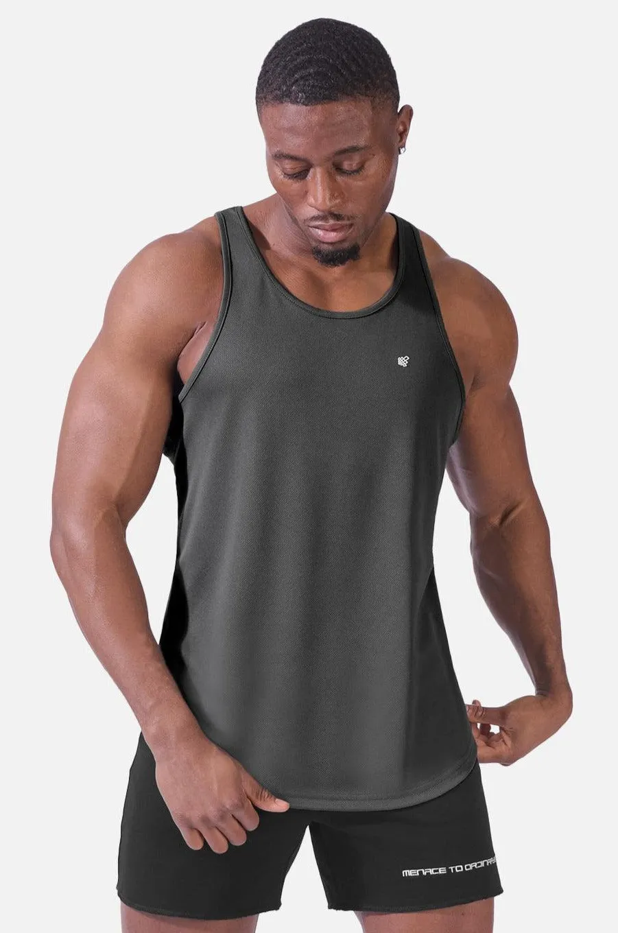 Fast-Dry Bodybuilding Workout Stringer - Charcoal