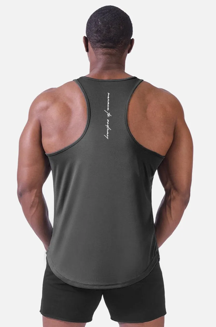 Fast-Dry Bodybuilding Workout Stringer - Charcoal