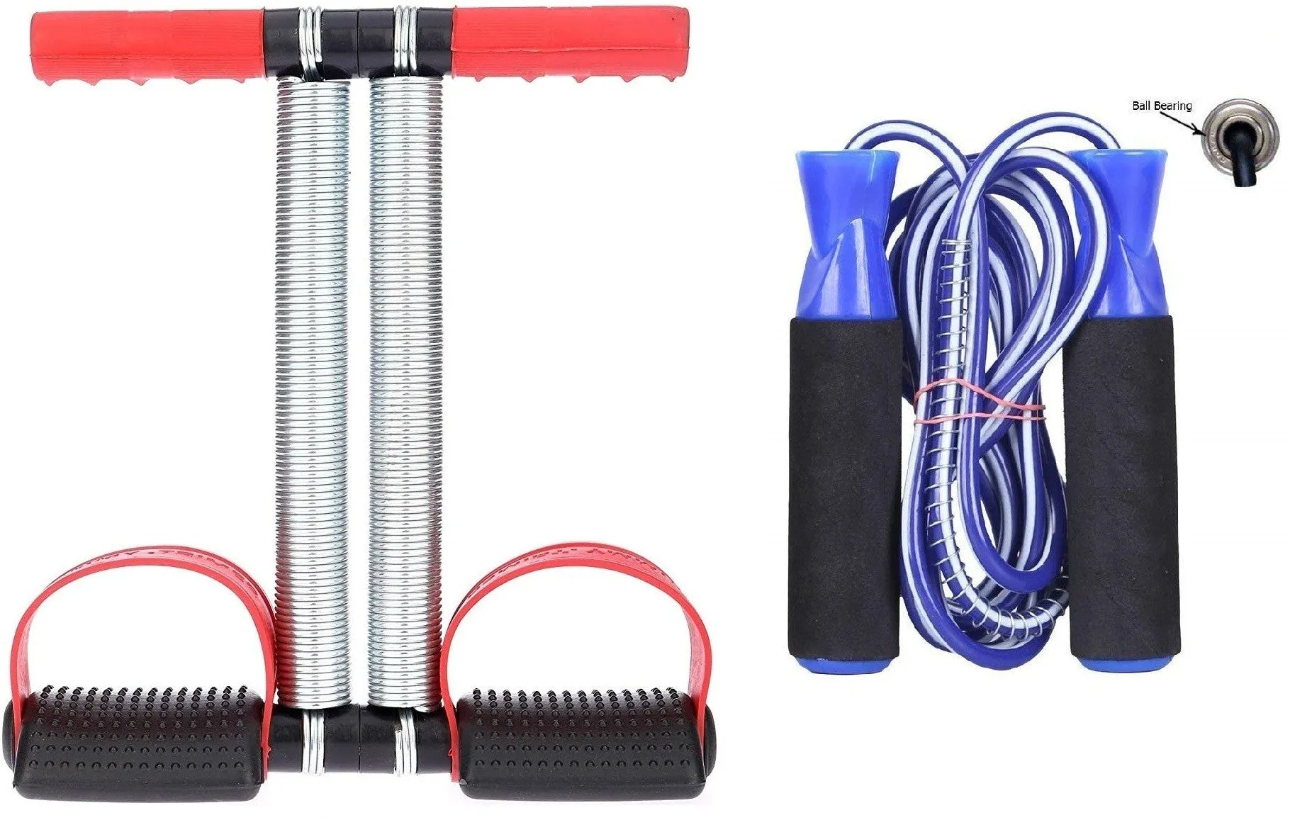 Fitness Combo Of Double Spring Tummy Trimmer And Skipping Rope