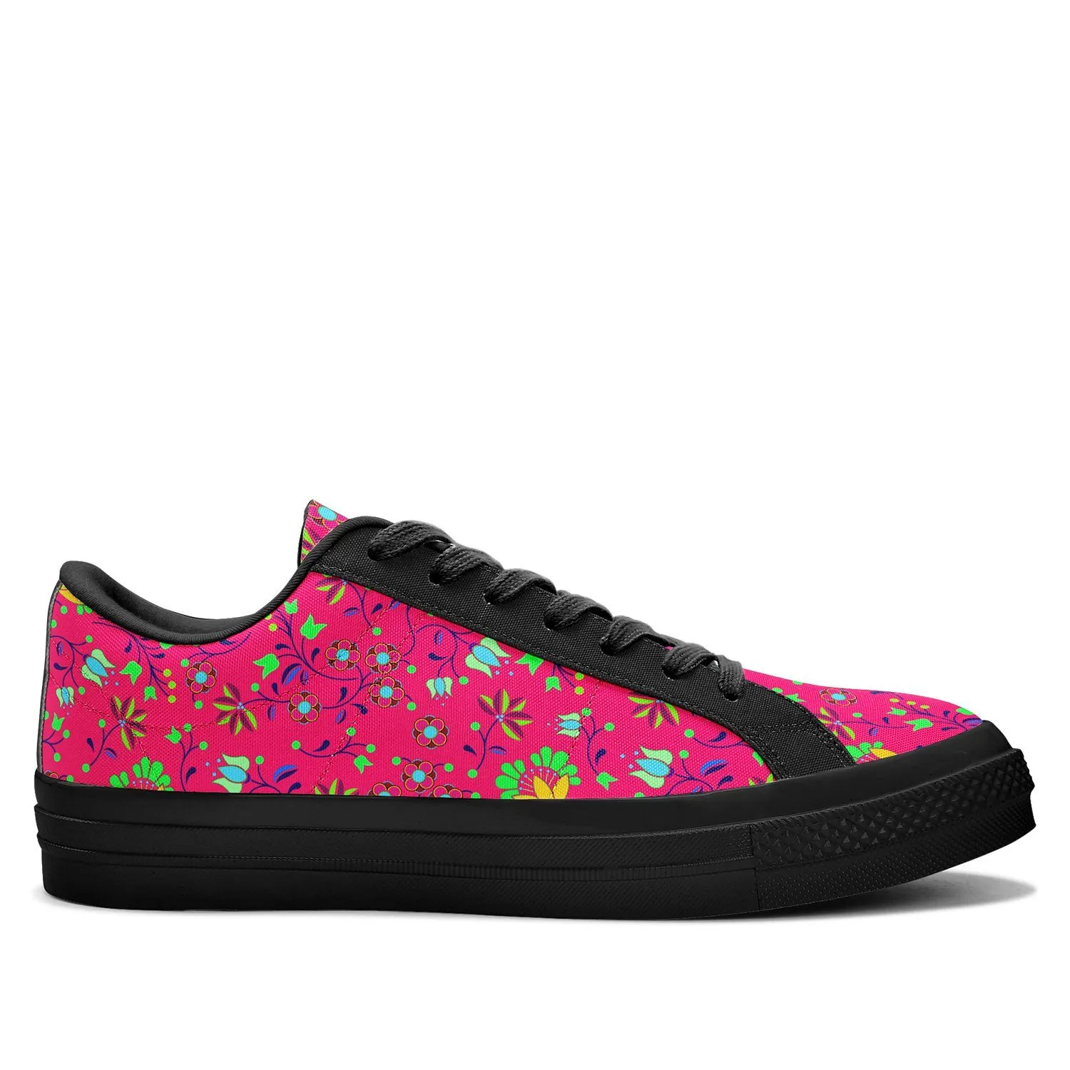 Fleur Indigine Rouge Aapisi Low Top Canvas Shoes Black Sole