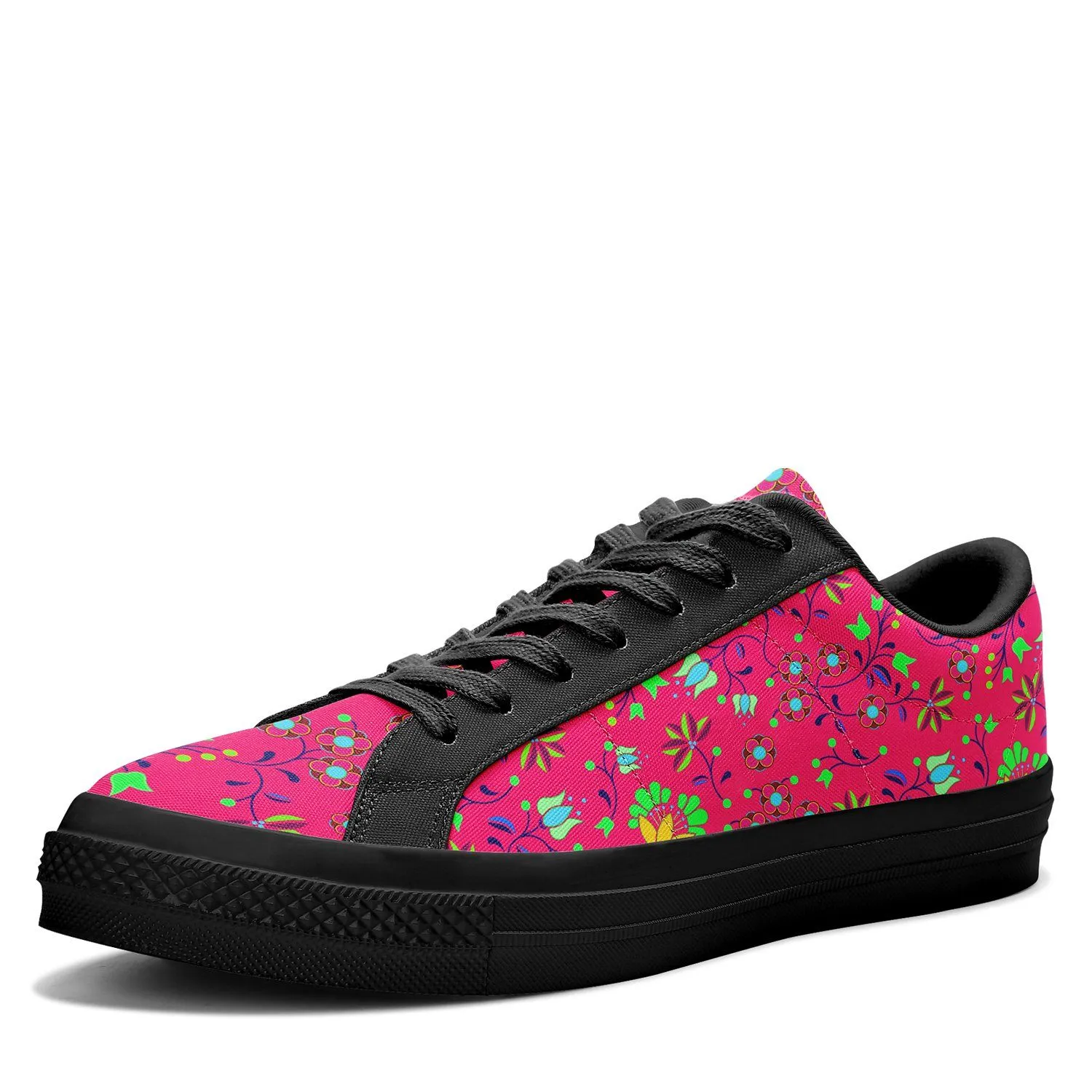 Fleur Indigine Rouge Aapisi Low Top Canvas Shoes Black Sole