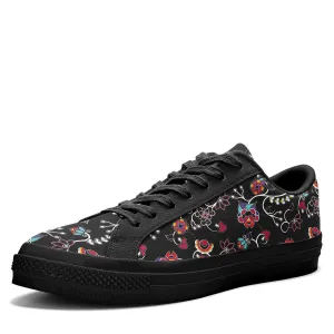 Floral Danseur Aapisi Low Top Canvas Shoes Black Sole