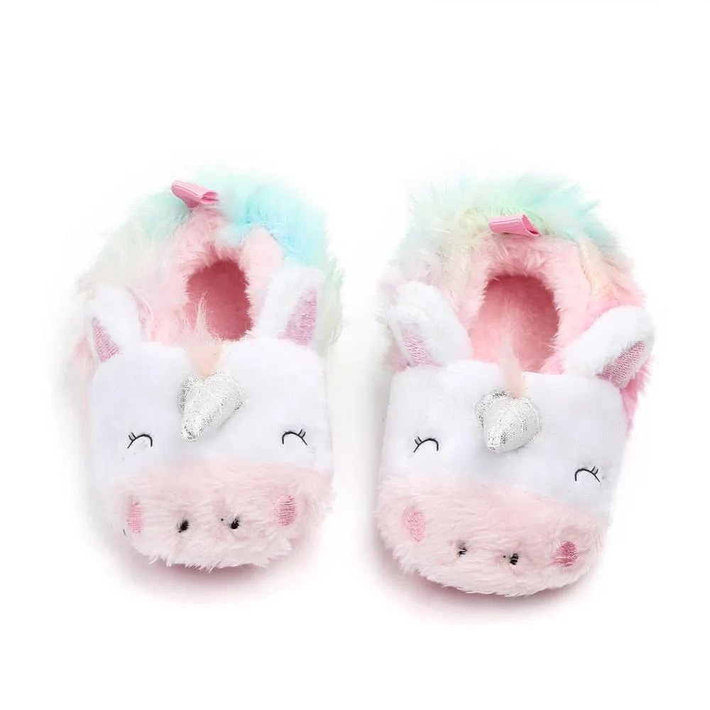 Fluffy Unicorn Baby Shoes