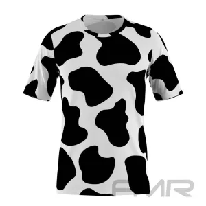 FMR Men's Cow Print Short Sleeve Shirt