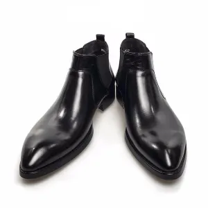 Formal Style Pointed Toe Men Ankle Boots