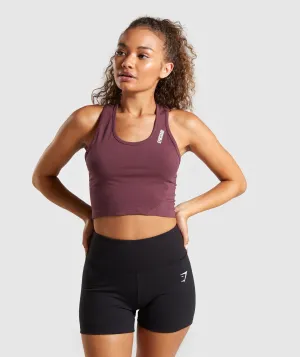 Gymshark Ark Crop Top - Berry Red