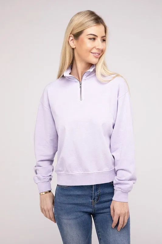 Half Zip Long Sleeve Sweatshirt