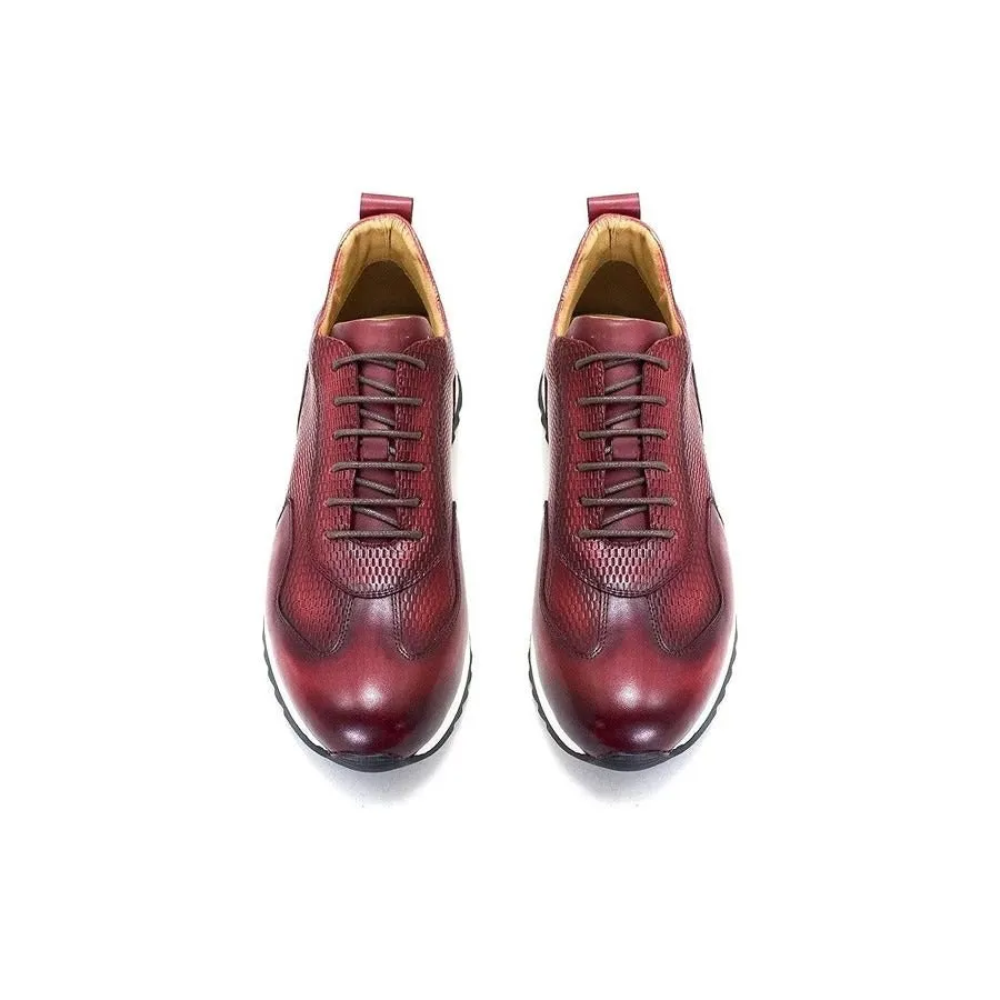 Hand-Painted Cow Leather Elegance Casual Shoes