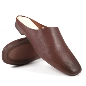 Handmade Leather Summer Slippers Mules Green/Brown/Coffee/Blue/Green 2/Reddish brown/Grey white/Brown 2/Khaki/Yellow/Dark coffee