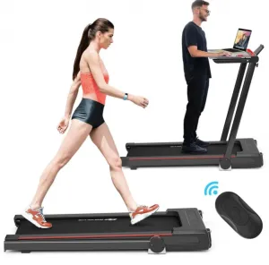 Heavy Duty Modern Folding 3-in-1 Treadmill With Remote | 2.25HP | Rubber Foot Mat | Flexible Wheels | Powerful Silent Motor | XL LED Screen