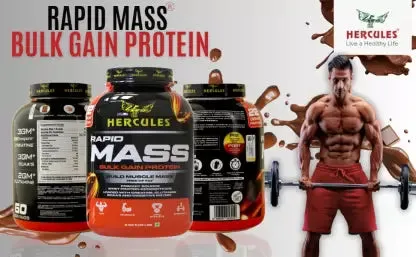 HERCULES Rapid Mass Weight Gainers/Mass Gainers  (3 kg, Chocolate)