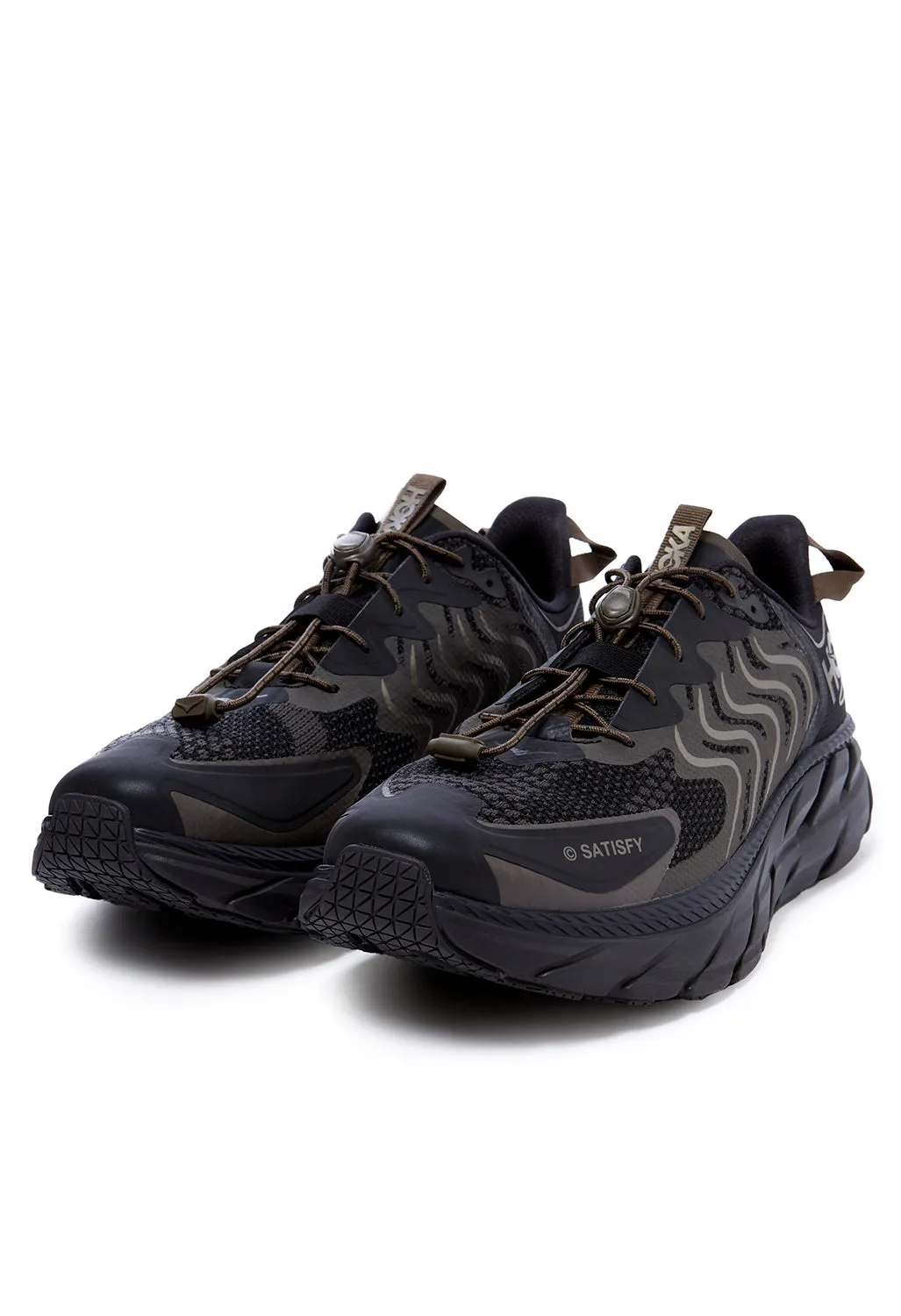 Hoka Clifton LS Satisfy Running Shoes - Forged Iron / Black