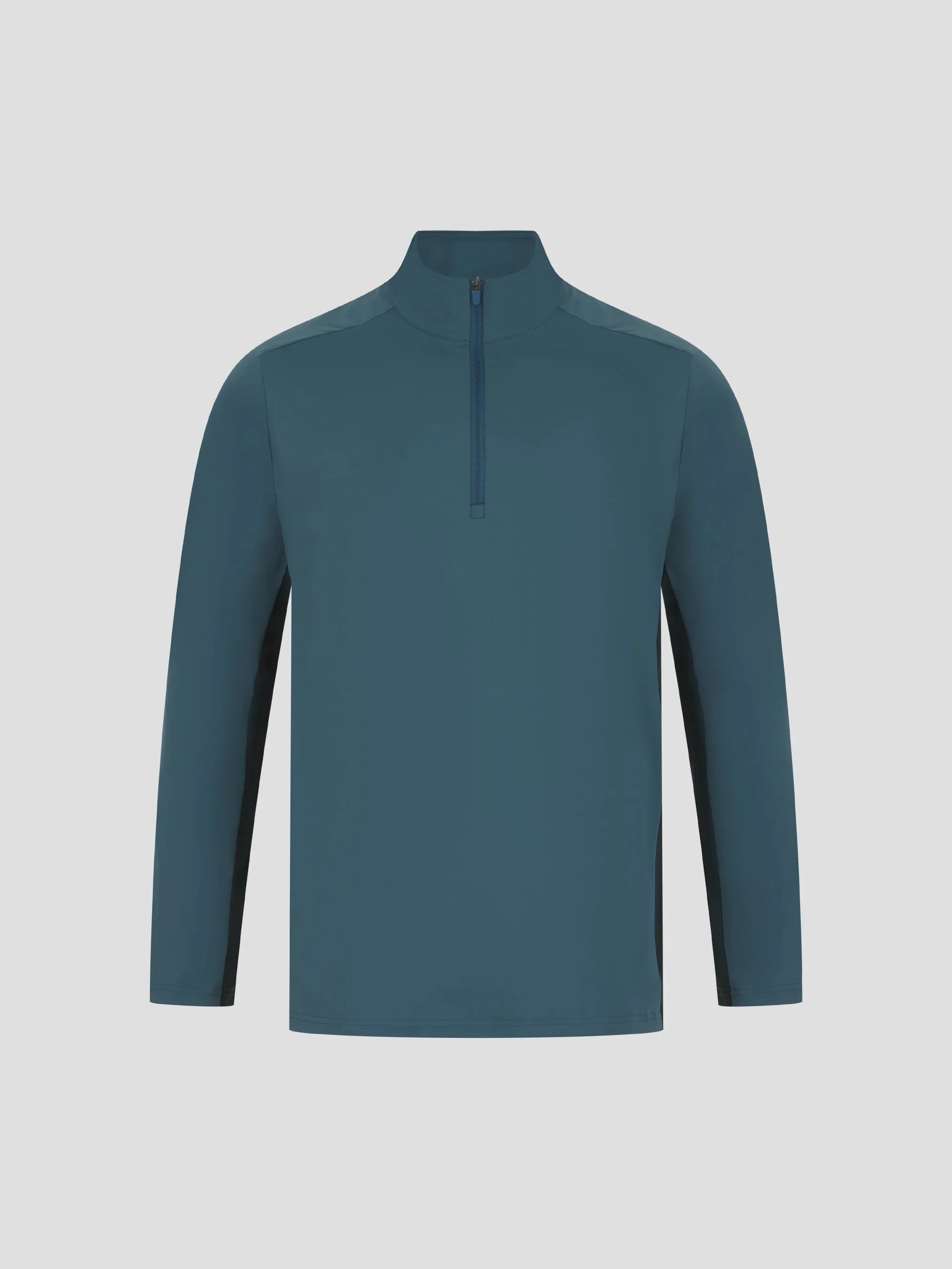 In Motion Long Sleeve Panel Zip Neck