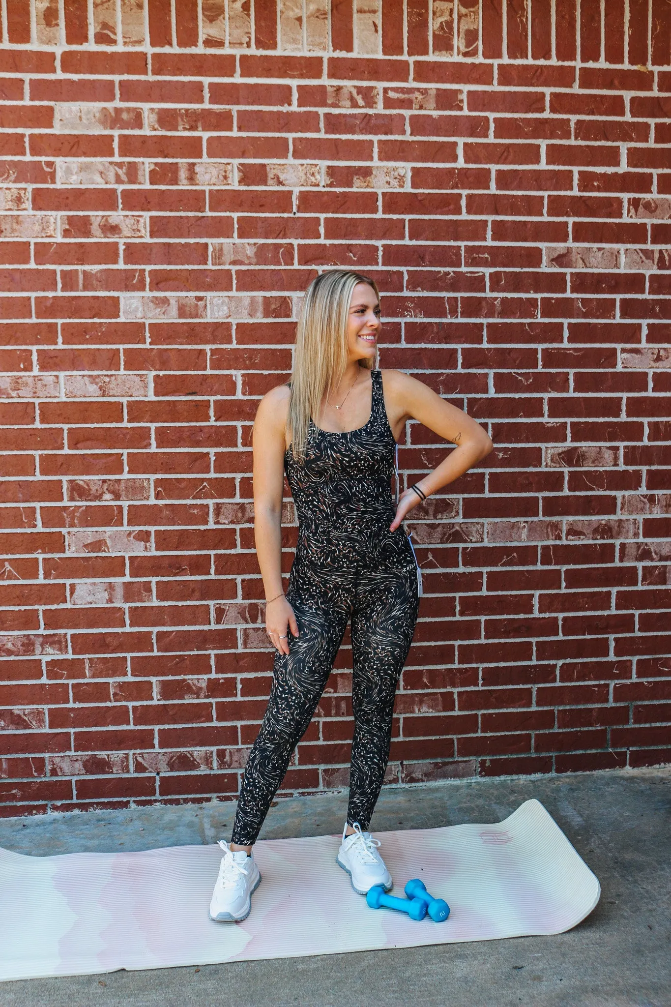 Jenn 7/8 Length Legging Brown Wave