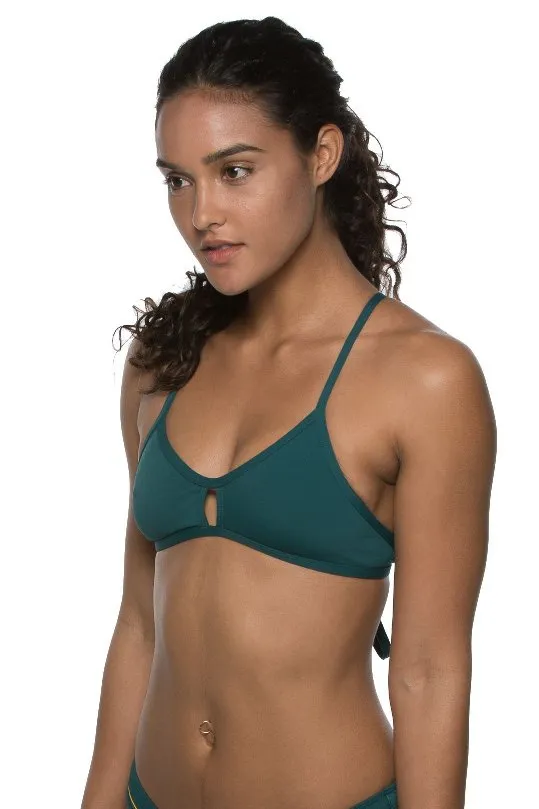 JOLYN Vent Bikini Top- Peacok