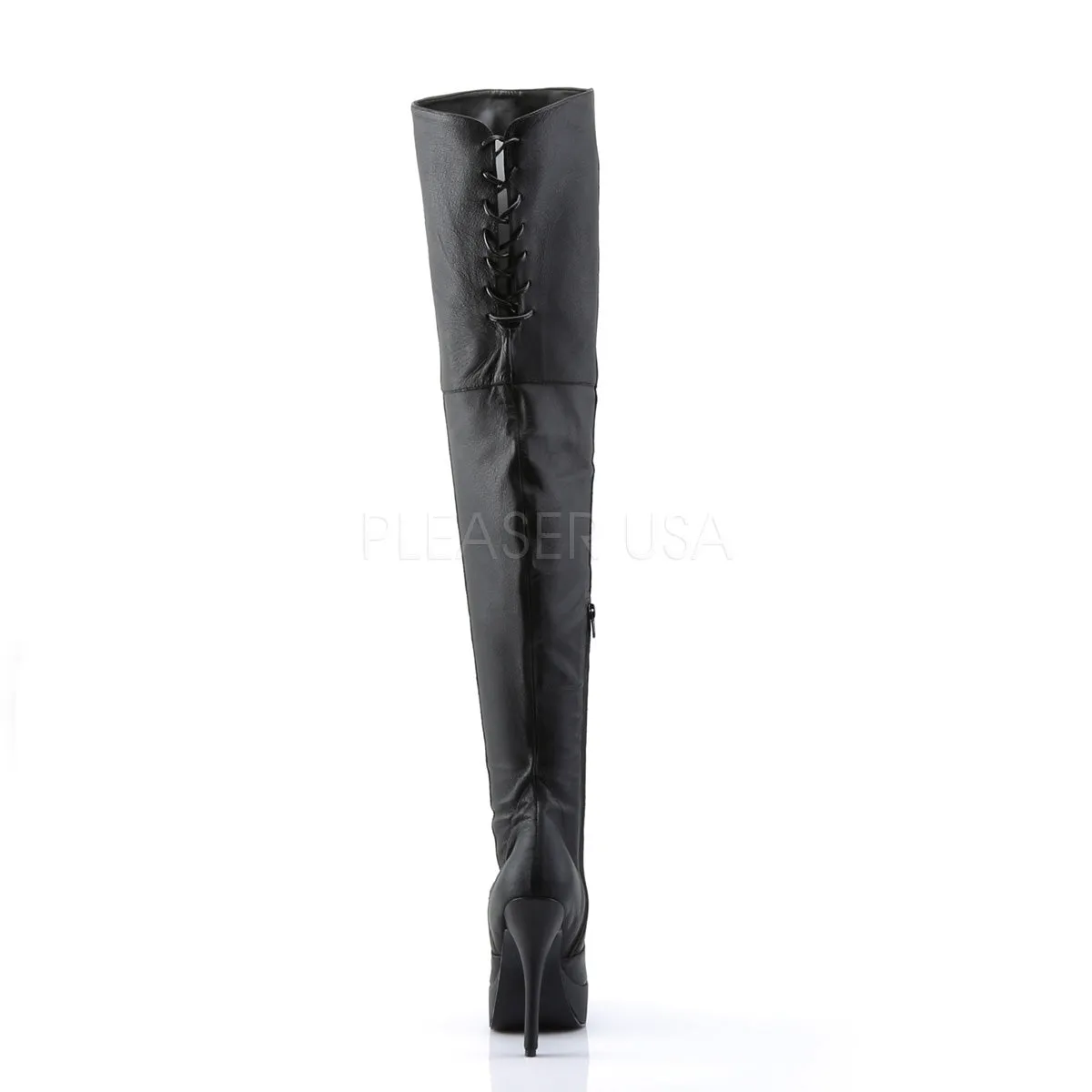 Leather Thigh High Boots