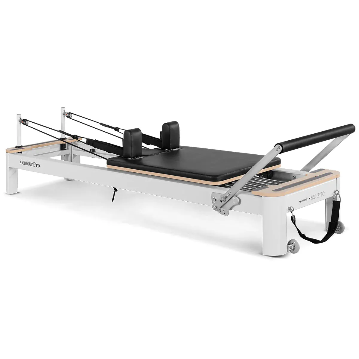 Lifespan Fitness Contour Pro Aluminum Pilates Reformer Bed Set, Black (Suitable for Clinics)