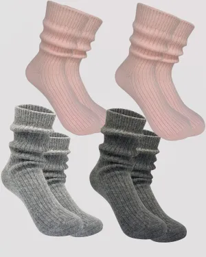 Luxe Cashmere Sock Gift Set Of Four Pairs