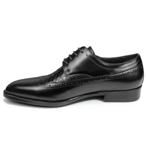 Luxury CrocCarve Pointed Toe Men's Dress Shoes