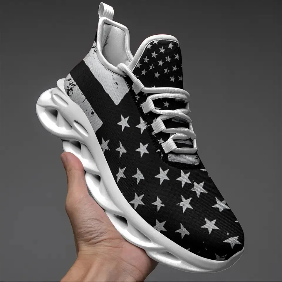 MaxSoul-B03011 Custom Max Soul American Flag, USA Flag Sneakers Max Soul, Shoes, Printed Shoes