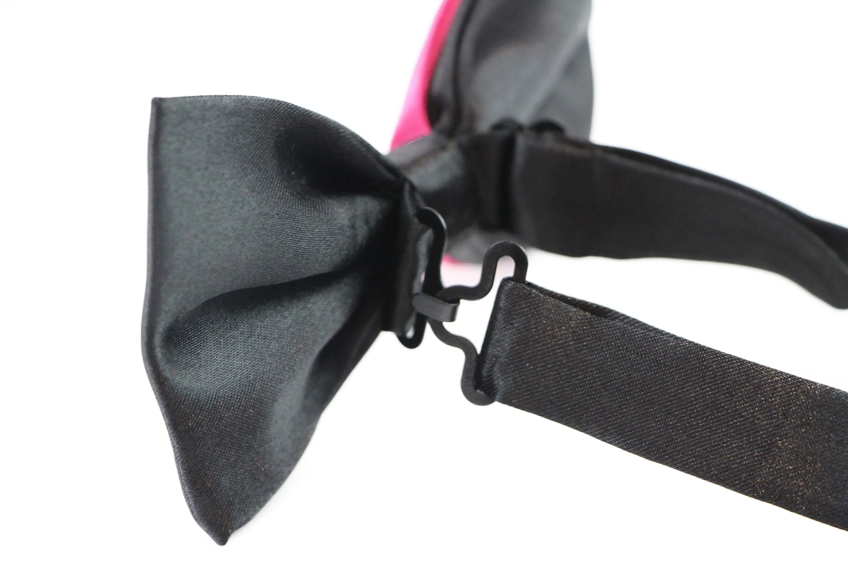 Mens Hot Pink Two Tone Layered Bow Tie