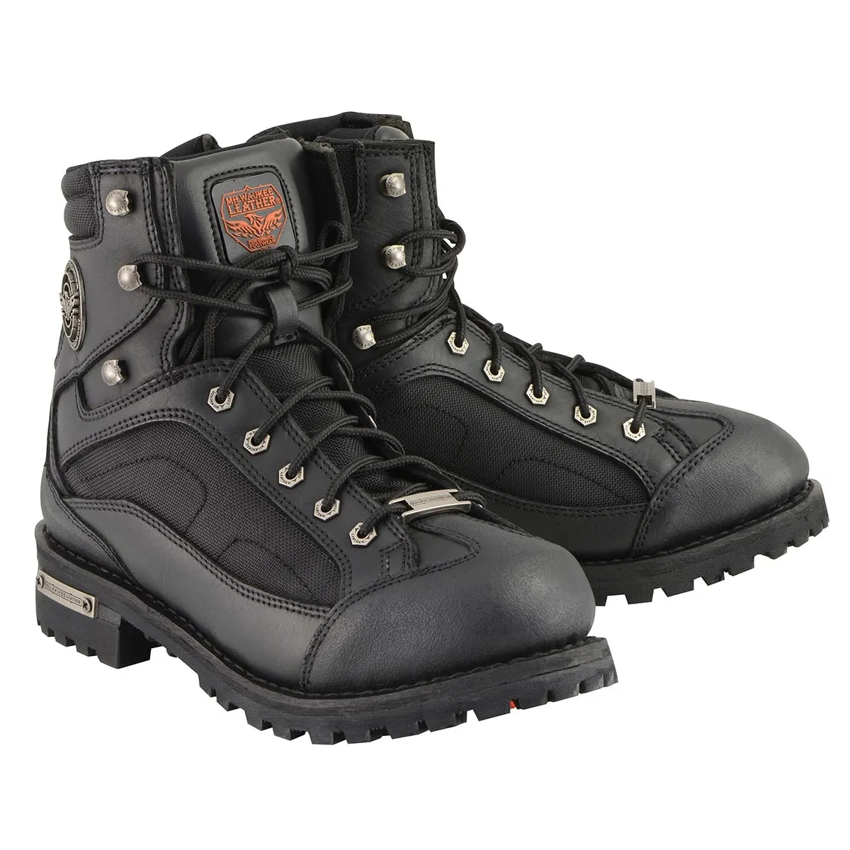 Milwaukee Leather MBM9080 Men's Black Leather 6-Inch Lace to Toe