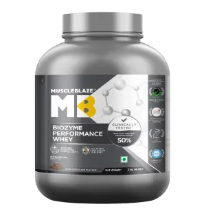 MuscleBlaze Biozyme Performance Whey, 2 kg (4.4 lb), Rich Chocolate