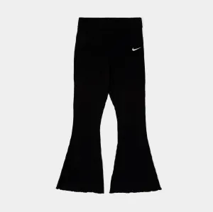 NSW High-Waisted Ribbed Jersey Womens Pants (Black)