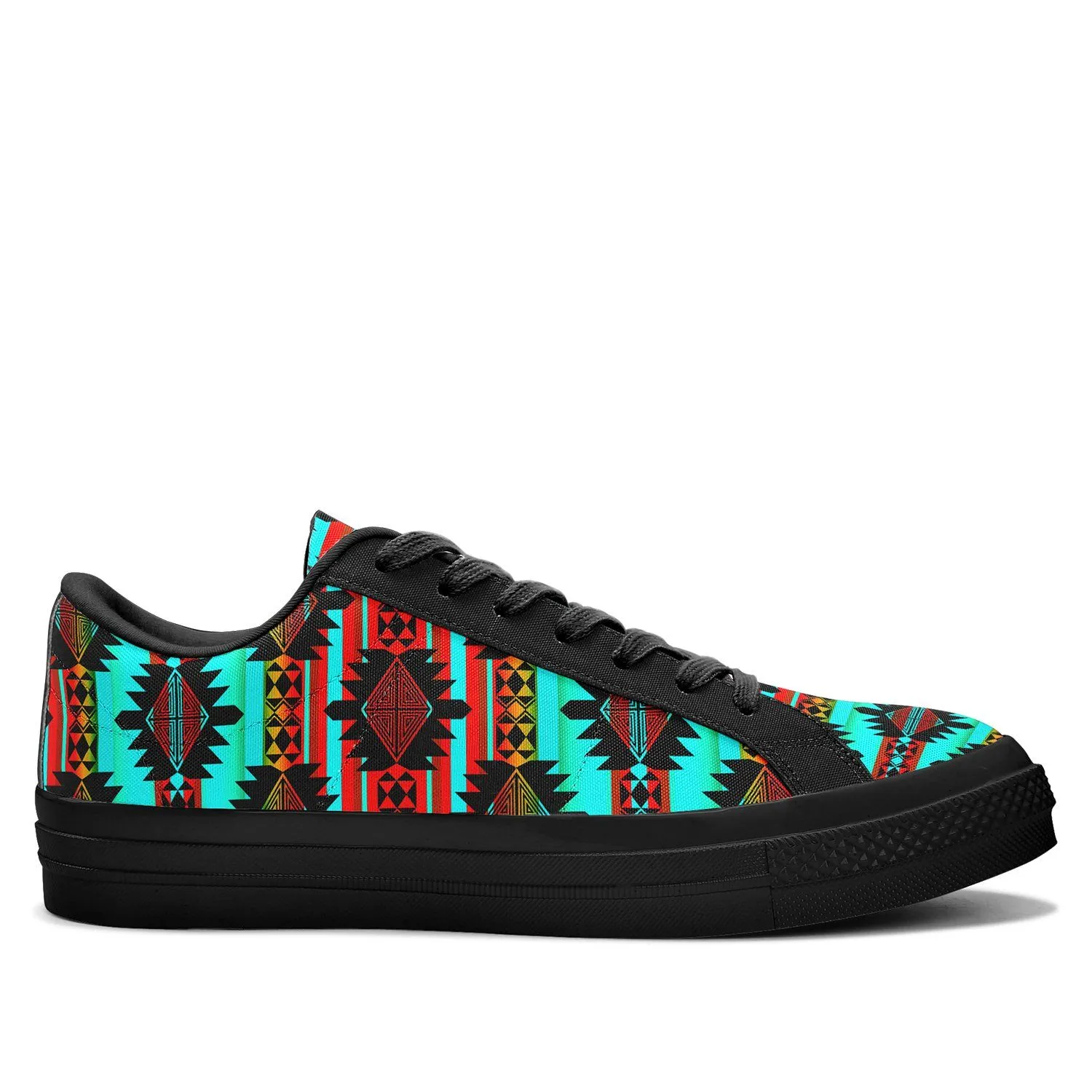 Okotoks Arrow Aapisi Low Top Canvas Shoes Black Sole