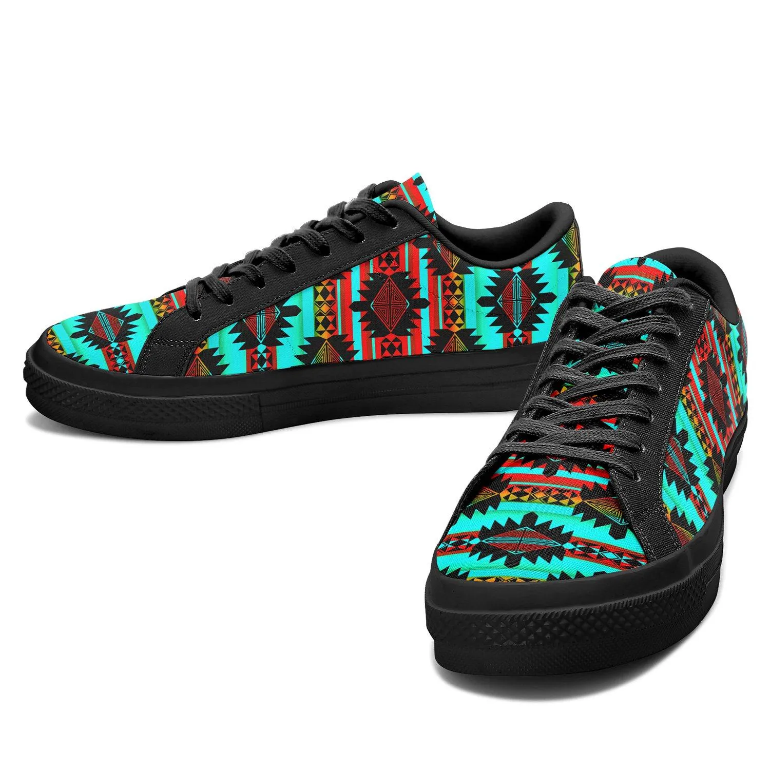 Okotoks Arrow Aapisi Low Top Canvas Shoes Black Sole