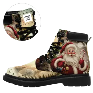 Personalized Santa Claus Boots, Custom Christmas Decor Boots, Best Gift for the Season