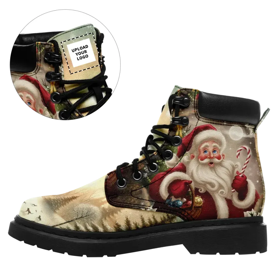 Personalized Santa Claus Boots, Custom Christmas Decor Boots, Best Gift for the Season