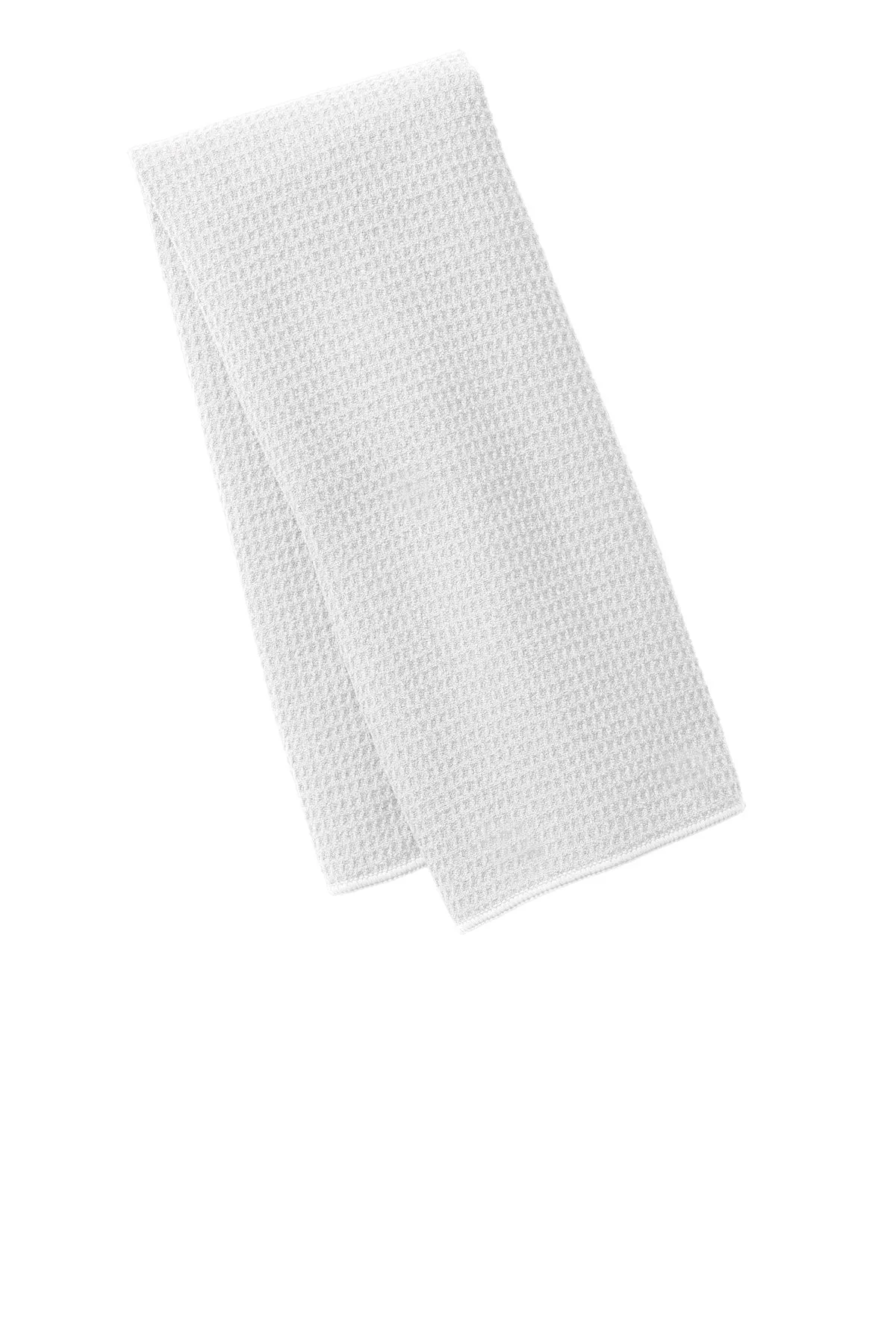 Port Authority Waffle Microfiber Custom Fitness Towels, White