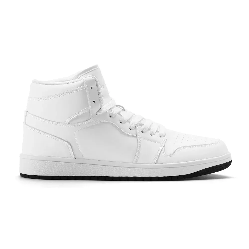 Premium PU Leather High Top Sneakers J1