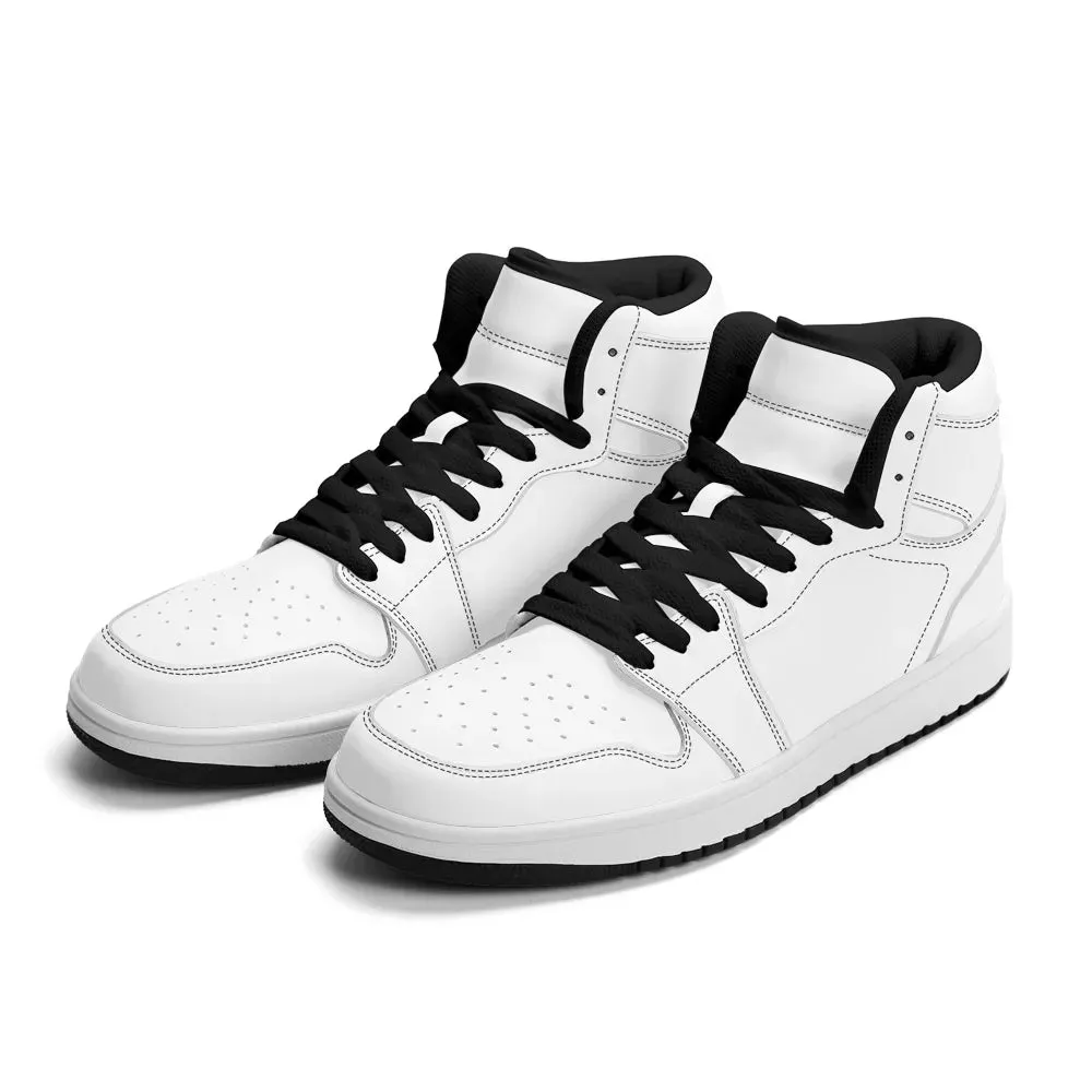 Premium PU Leather High Top Sneakers J1